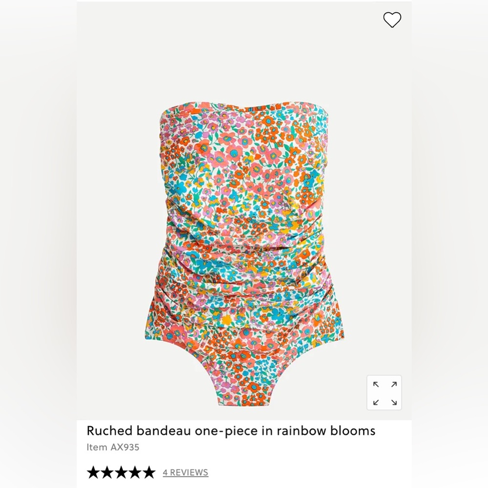 J Crew Rouched Bandeau one-piece swimsuit